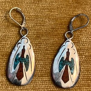 Navajo Peyote Bird Earrings.
